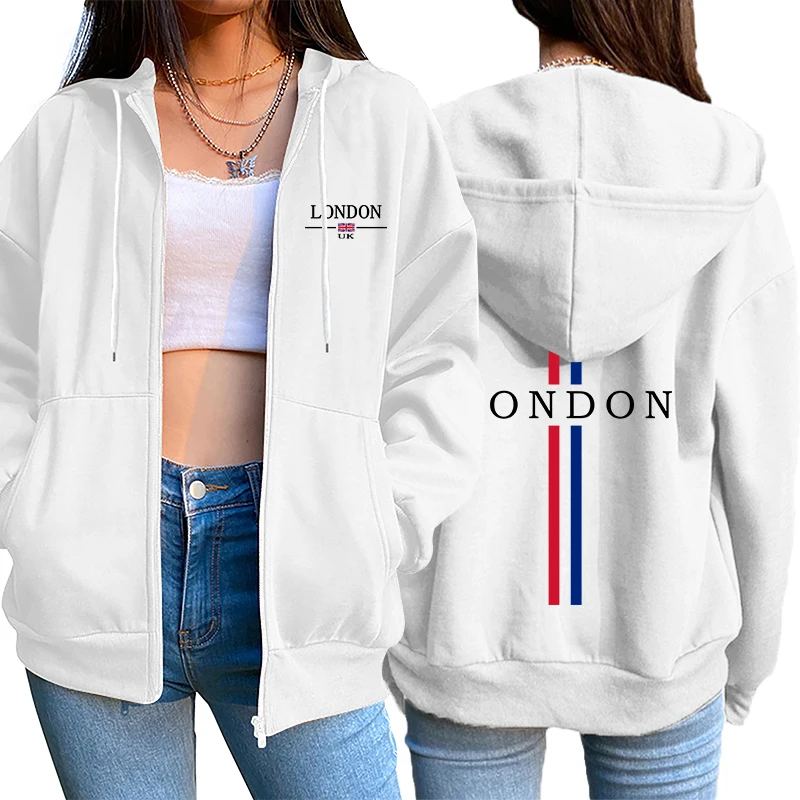 Winter Clothing Sale Women - Womens Zipper Cardigan Coat Fashion Print