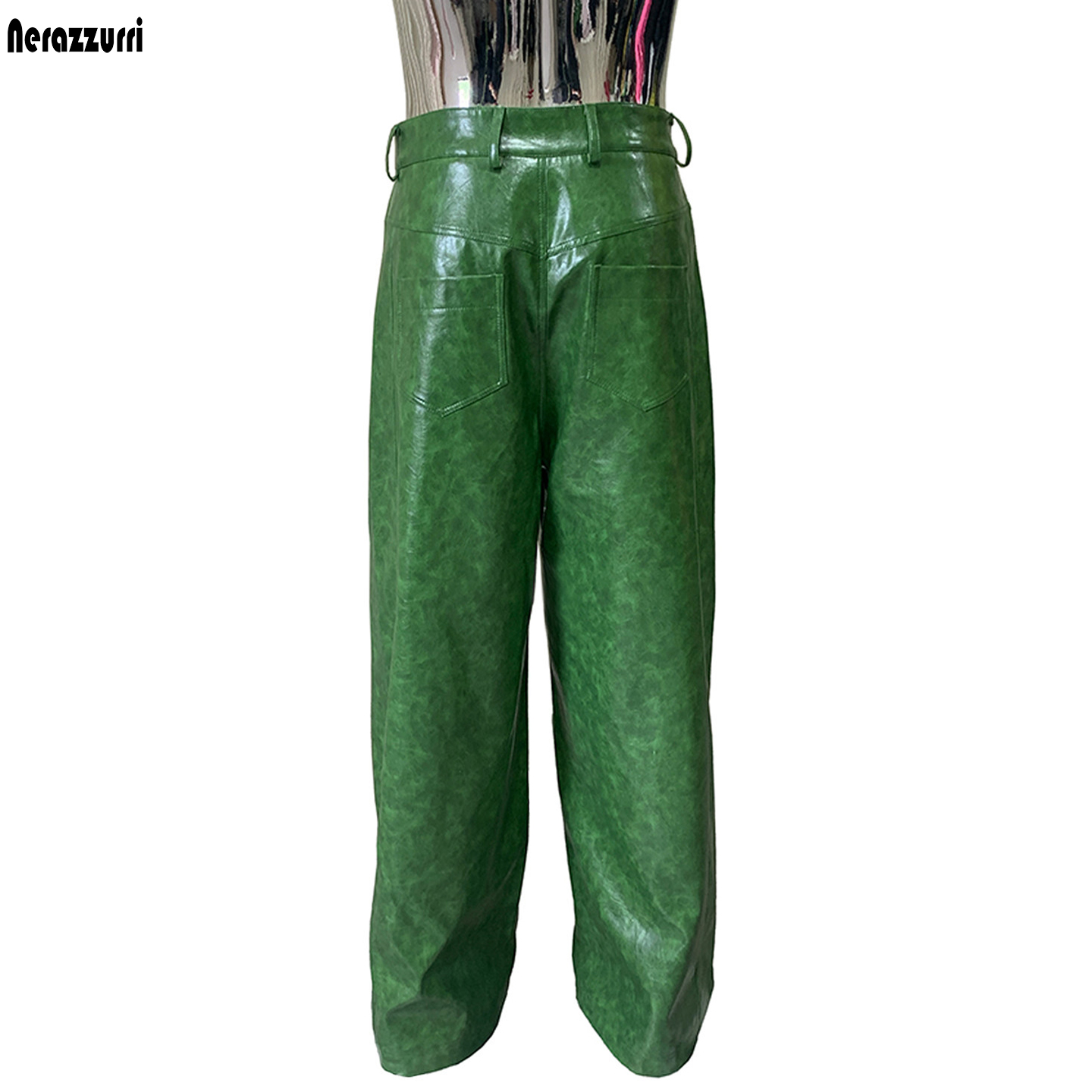 Winter Clothing Clearance - Nerazzurri Autumn Waterproof Baggy Long Shiny