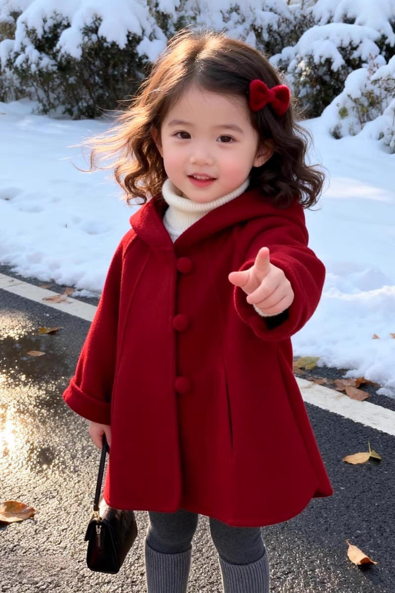 Girls Wool Coat Autumn Winter  - đánh giá và giá Winter Clothing Baby