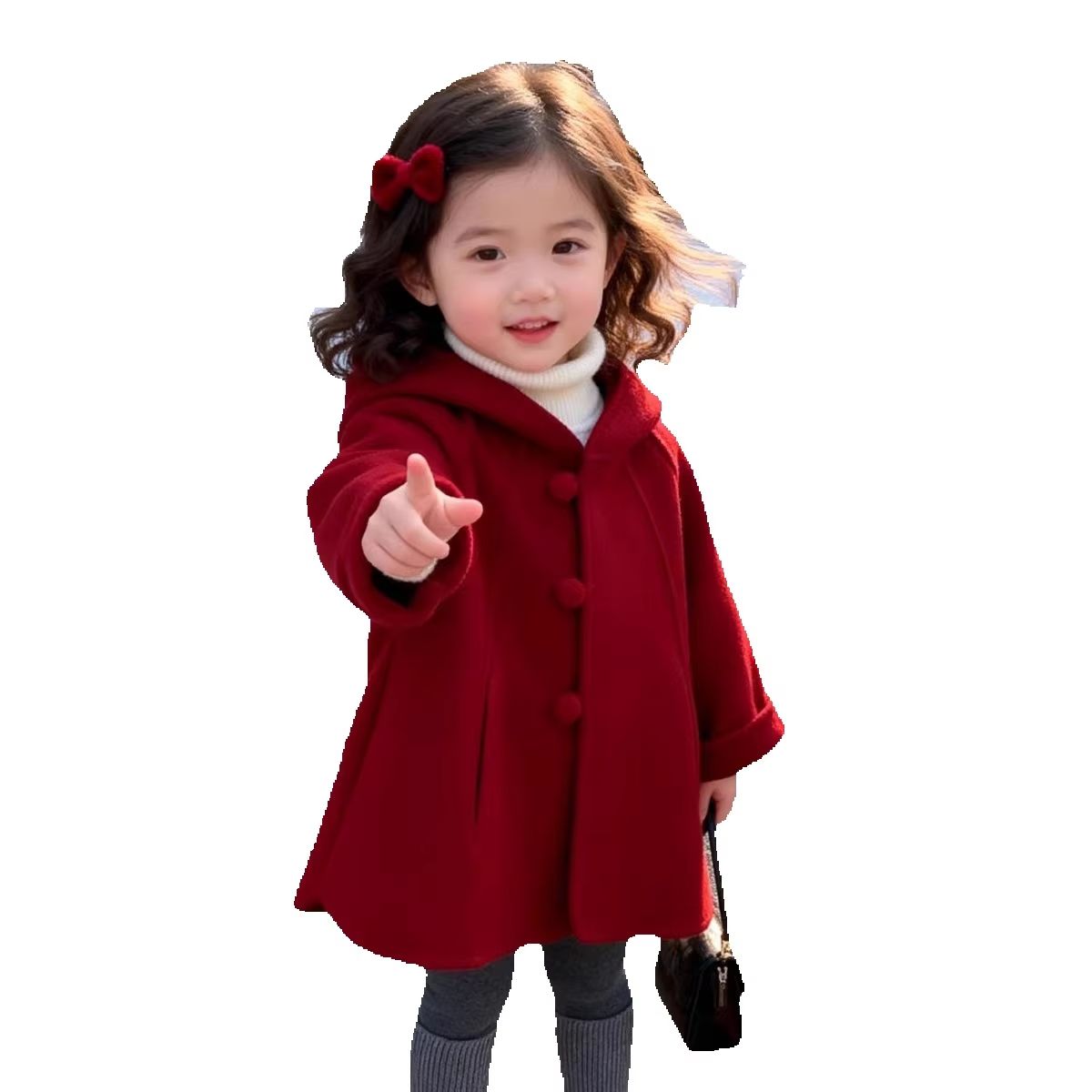Girls Wool Coat Autumn Winter  - đánh giá và giá Winter Clothing Baby