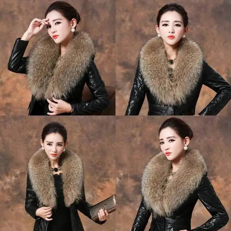 Natural Raccoon Fur Collar Rea - đánh giá và giá Winter Clothing Clearance
