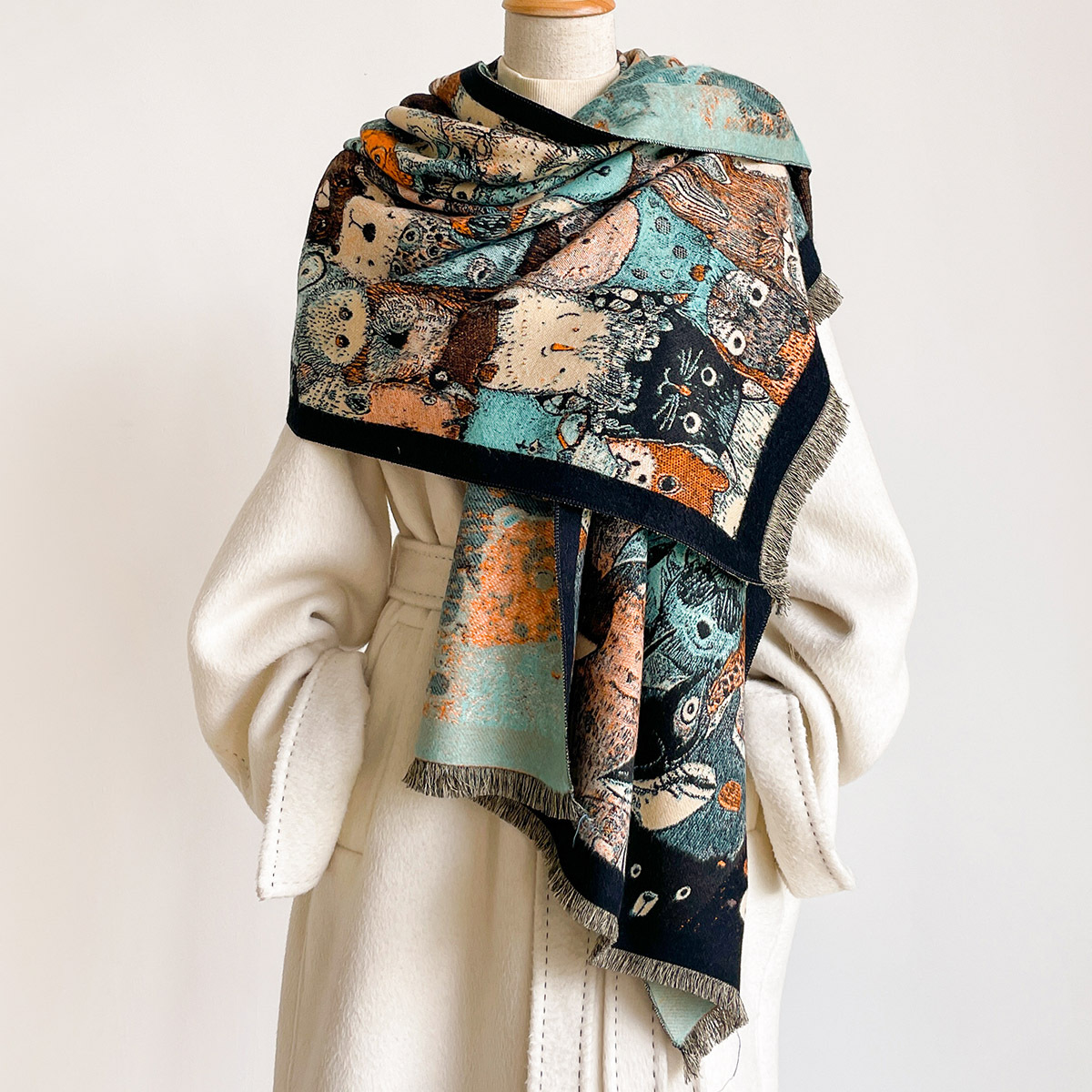 Women Imitation Cashmere Scarf - đánh giá và giá Cashmere Scarf Wrap