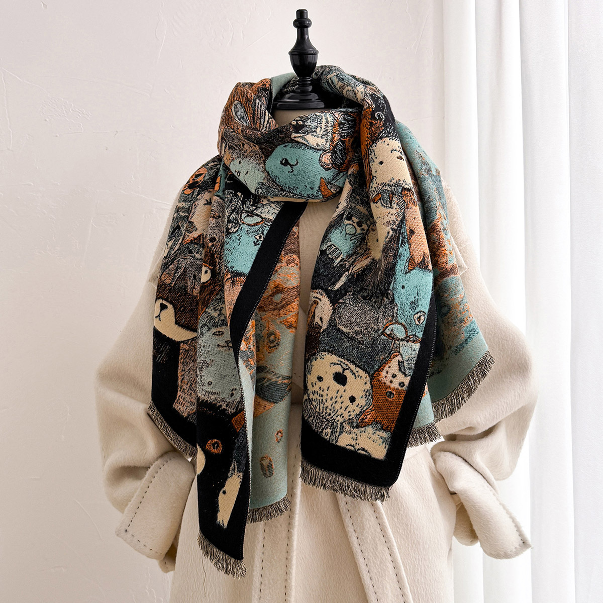 Women Imitation Cashmere Scarf - đánh giá và giá Cashmere Scarf Wrap