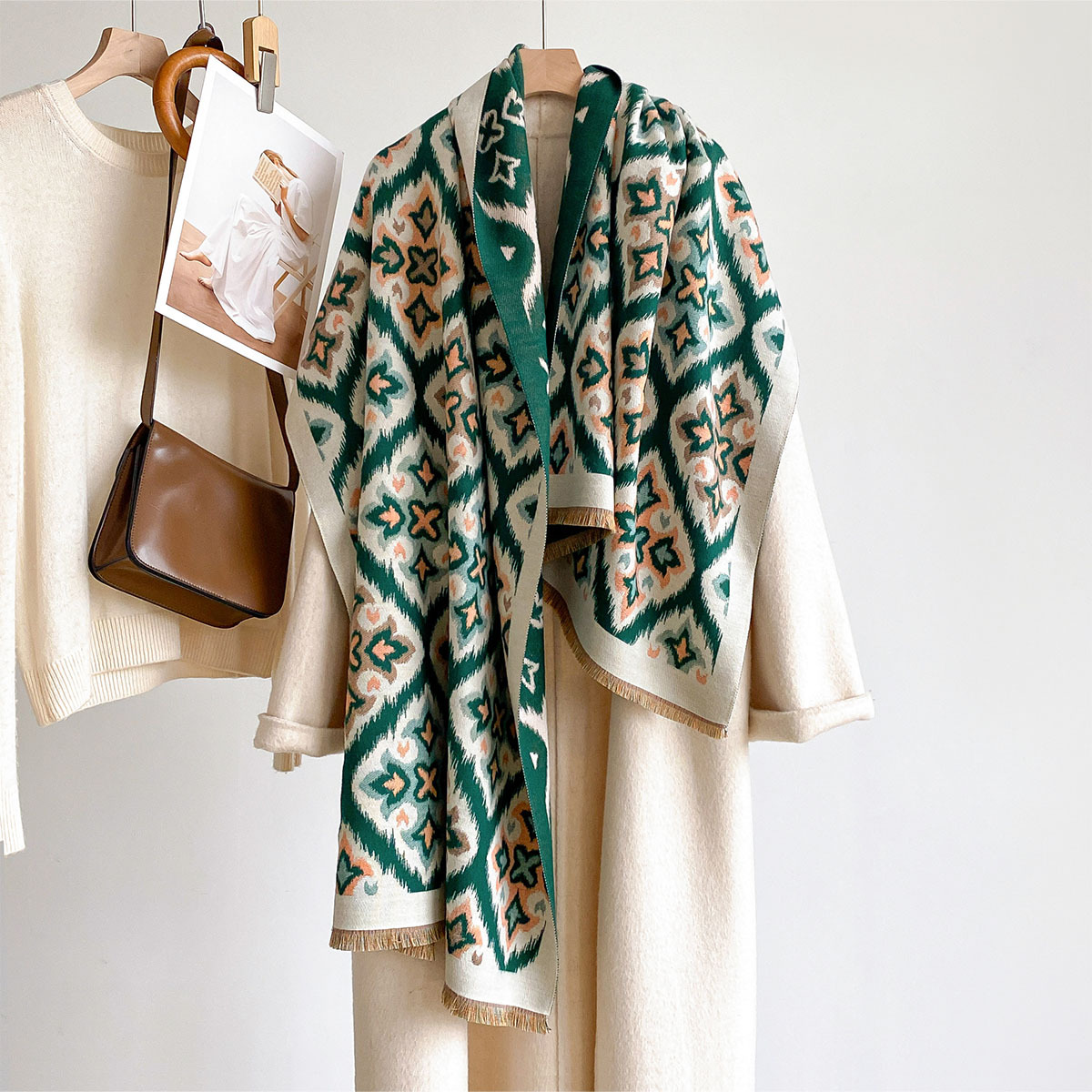 Women Reversible Imitation Cas - đánh giá và giá Cashmere Scarf Wrap
