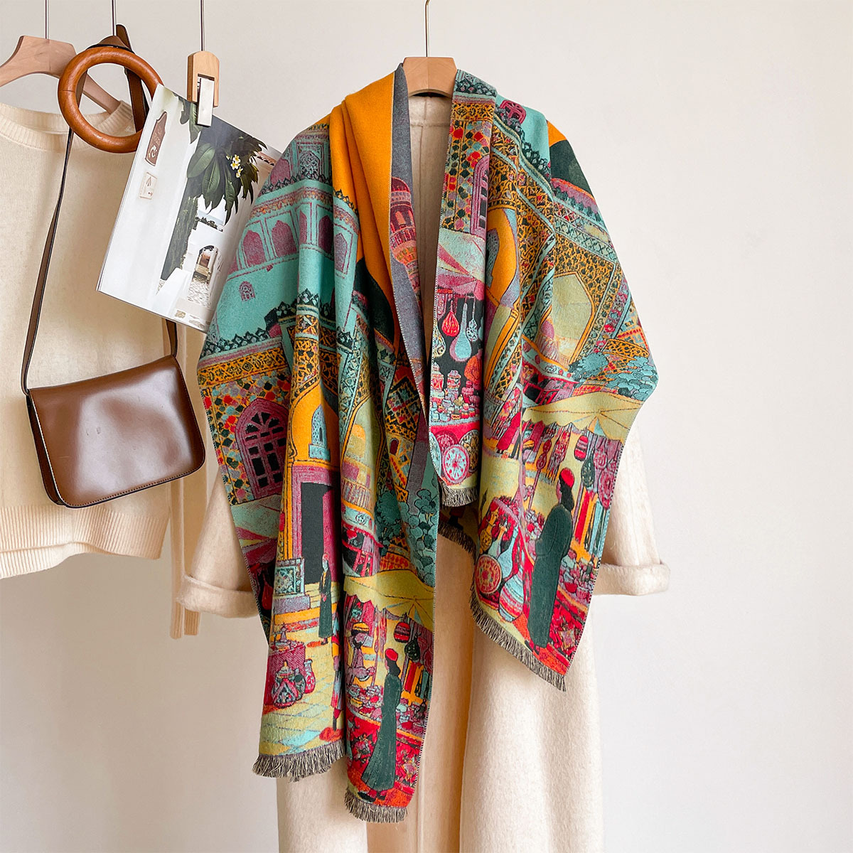 Women Imitation Cashmere Scarf - đánh giá và giá Cashmere Scarf Wrap