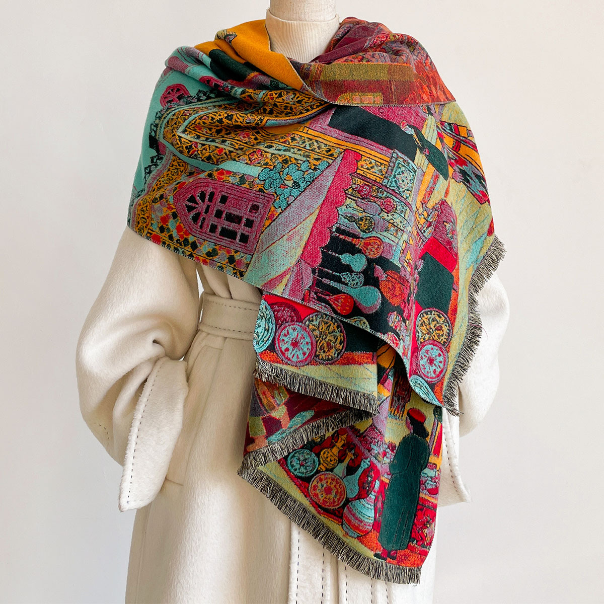 Women Imitation Cashmere Scarf - đánh giá và giá Cashmere Scarf Wrap