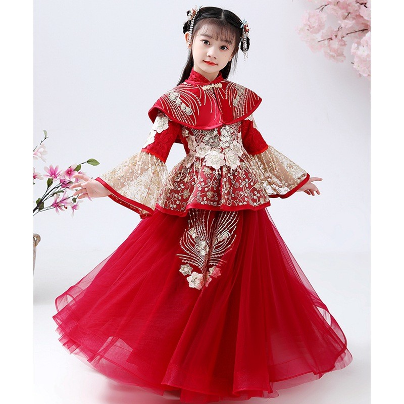 Girls Hanfu Cheongsam Costume  - đánh giá và giá Winter Clothing For Kids