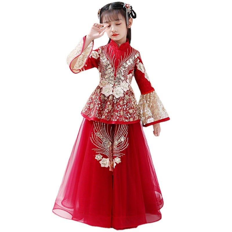 Girls Hanfu Cheongsam Costume  - đánh giá và giá Winter Clothing For Kids