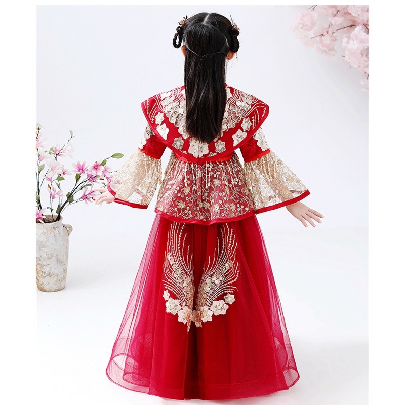 Girls Hanfu Cheongsam Costume  - đánh giá và giá Winter Clothing For Kids