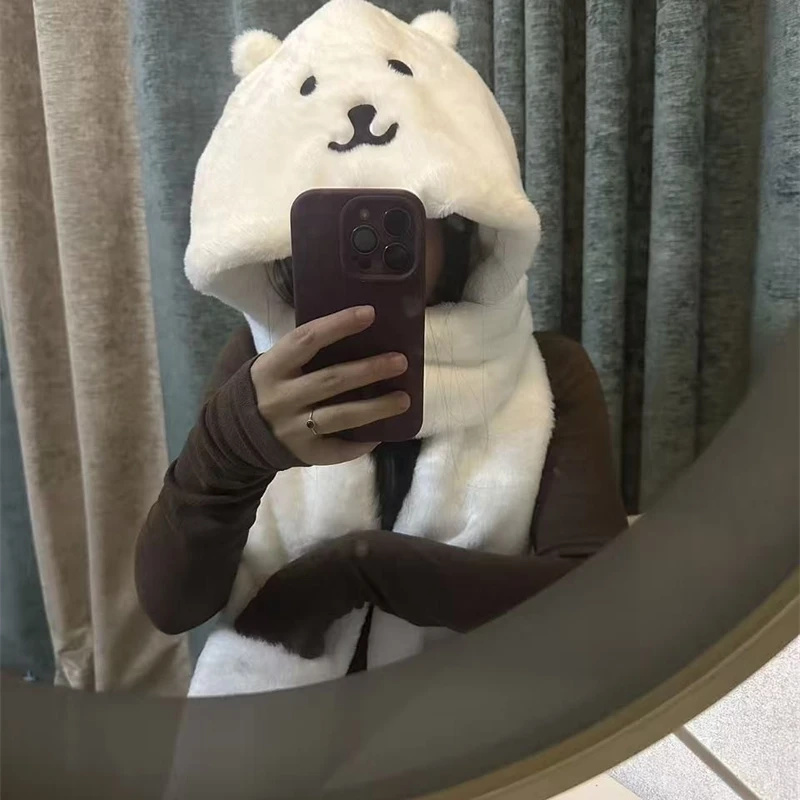3 In 1 Plush Thick Hooded Hat  - đánh giá và giá Winter Clothing For Kids