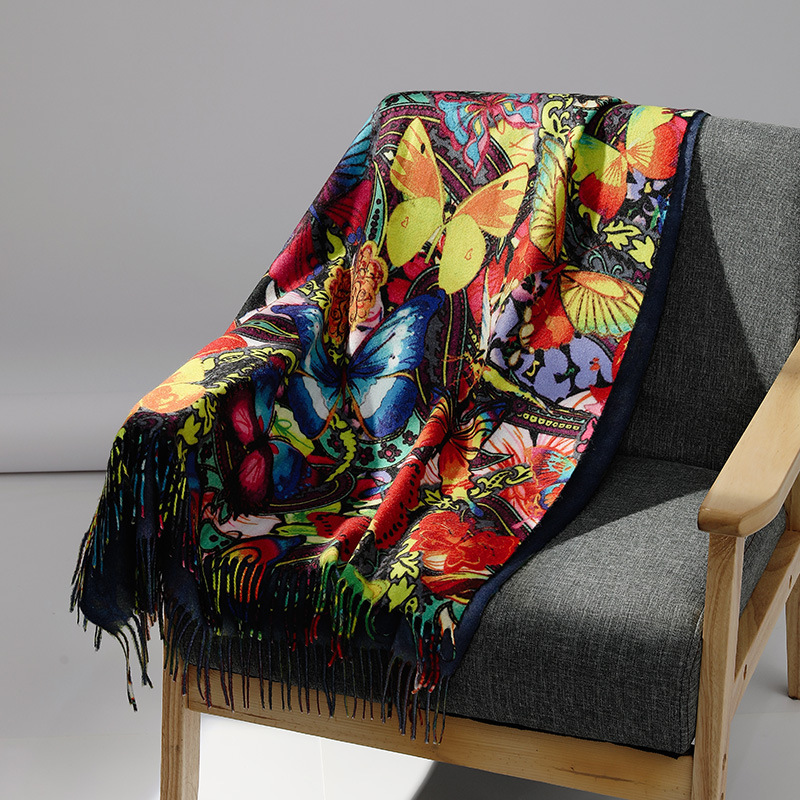Luxury Brand Oil Painting Cash - đánh giá và giá Cashmere Scarf Wrap
