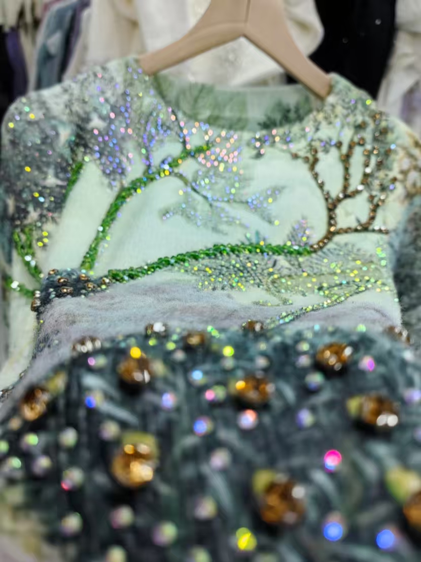 Real Photos Sparkling Crystal  - đánh giá và giá Winter Clothing Factory Outlet